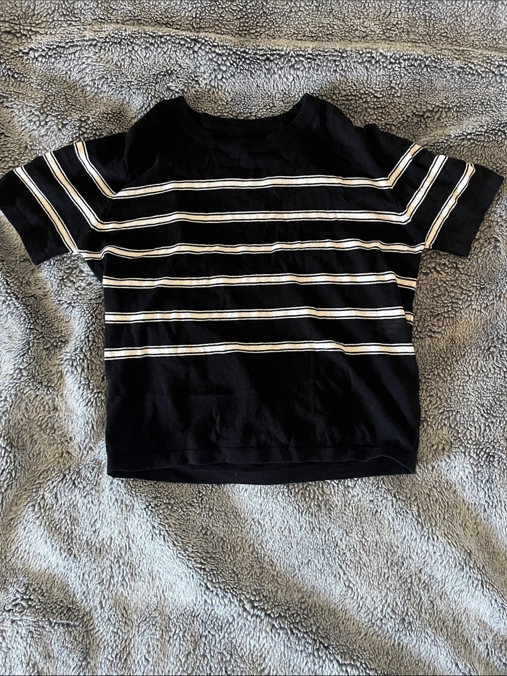 Black & white stripped crop top